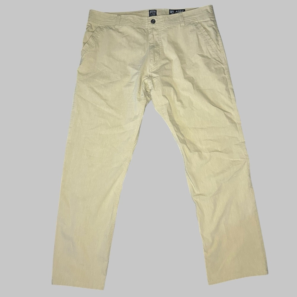 Kuhl Slax Men's 38x30 Beige Outdoor Hiking Performance Pants Enduro Stretch